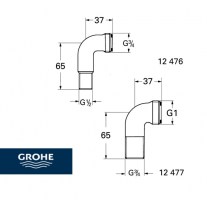 MEDIDAS ANGULO de CONEXION GROHE